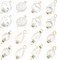 80Pcs Pearl Pendant Connectors, 8 Style Irregular Pearl Bead Links White ABS Plastic Pearl Bead Pendants Pearl Acrylic Links with Golden Pins for Earring Bracelet DIY Jewelry Making